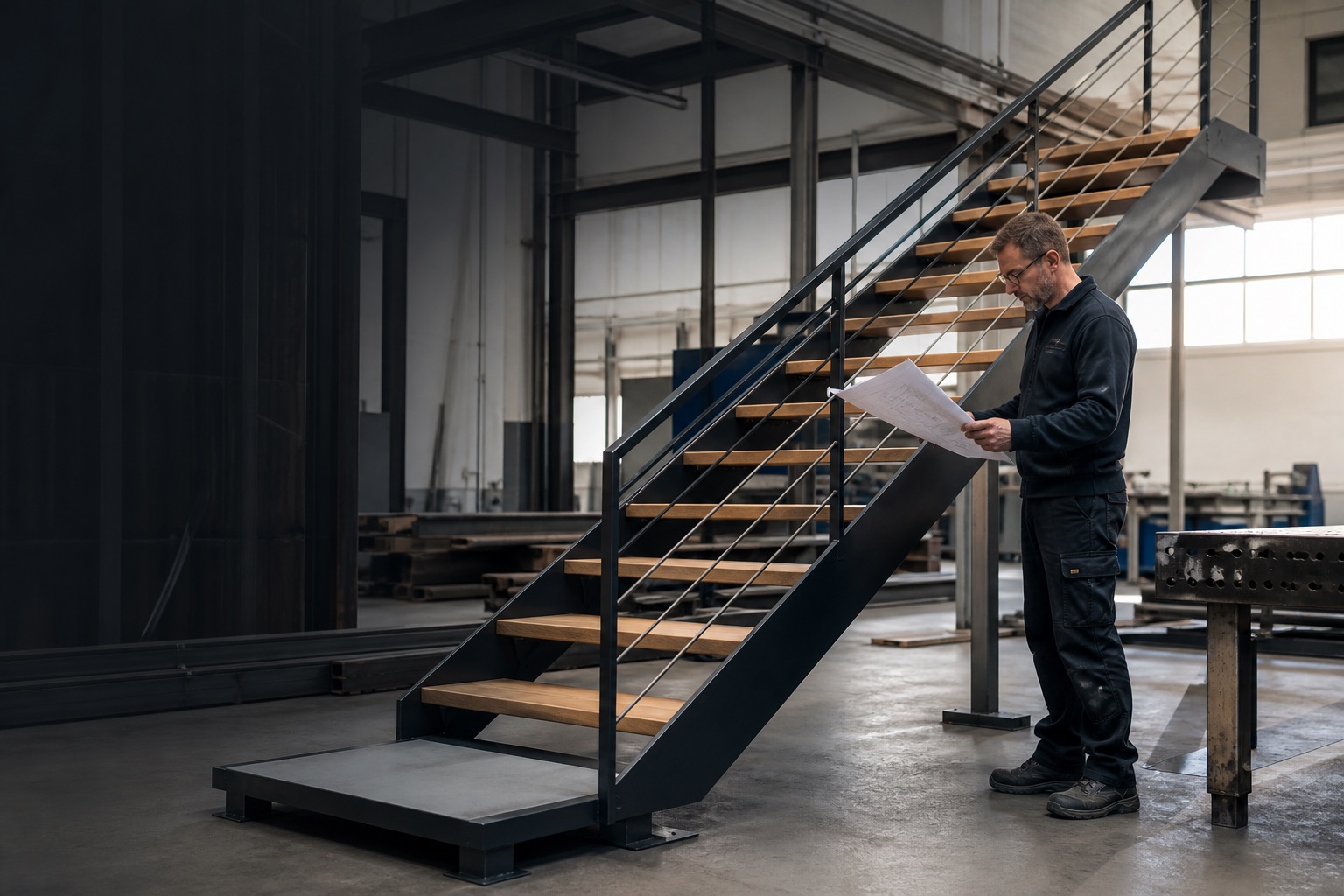 Individuelle Metalltreppe als Beispiel für einen Angebotsvergleich mit polnischen Fachbetrieben